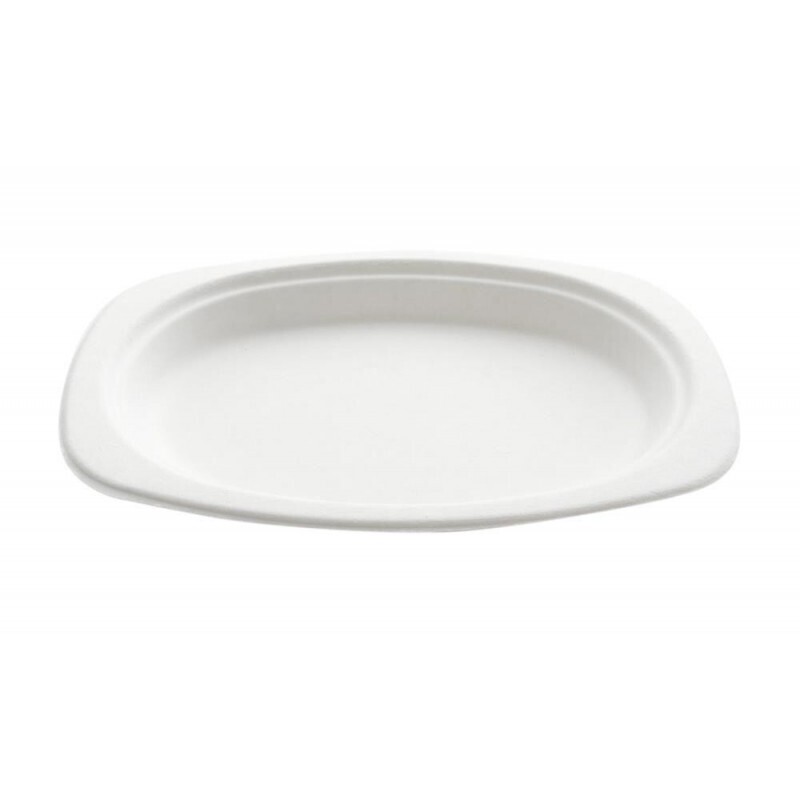 Piatti piani ovalini compostabili bio 16,5x23cm