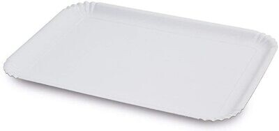 Vassoi bianchi in cartone plastificati 19x27cm - 10Kg