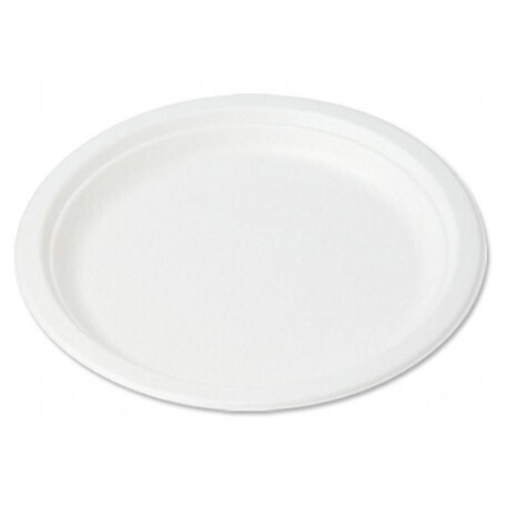 Piatti piani rotondi compostabili bio Ø26cm