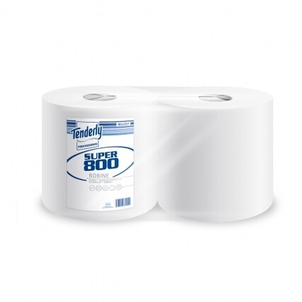 Bobina super liscia tenderly 800 strappi cf=2pz