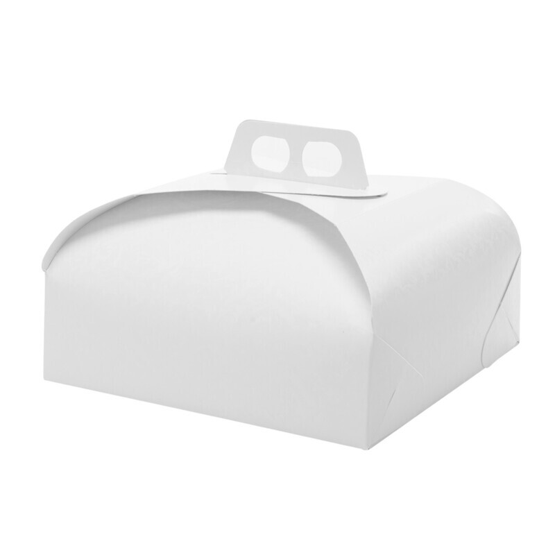 25 pz - Scatole porta torte quadrate Bianche