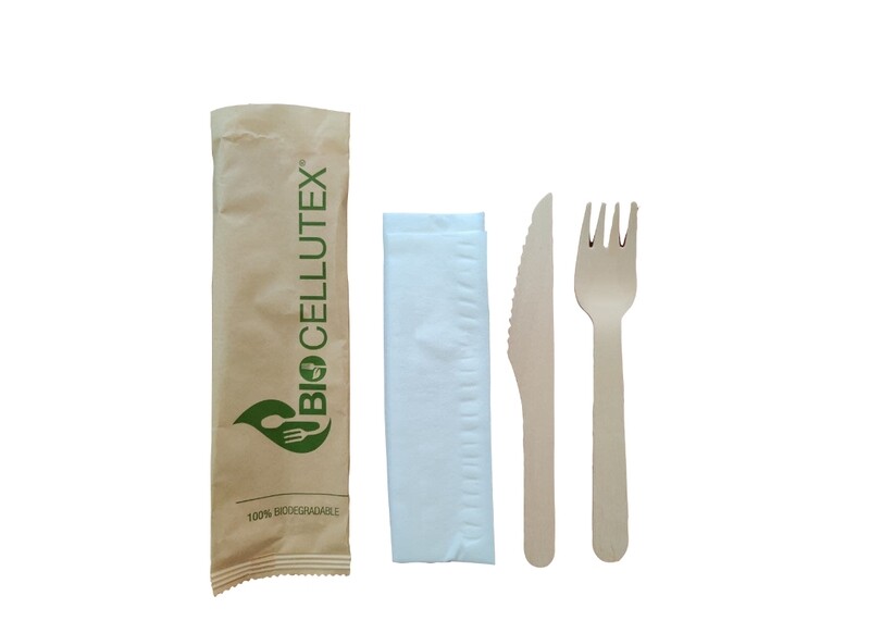 Set Posate in legno (forchetta+coltello+tovagliolo 2V)