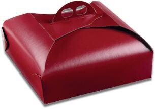 Scatole porta torte quadrate Bordeaux