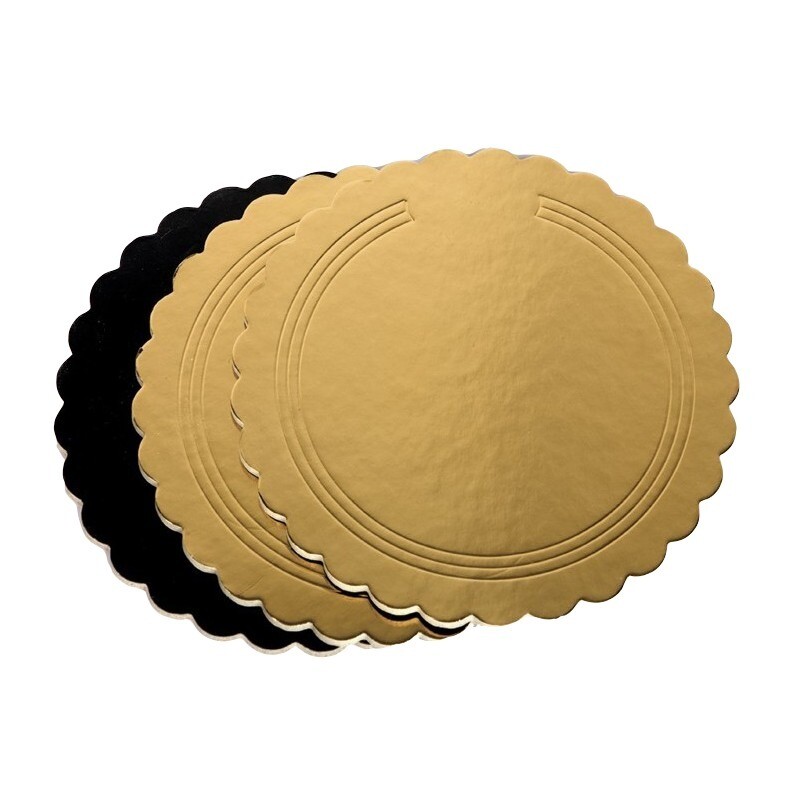 Piatti Ala tondi kappati oro/nero (vari formati)