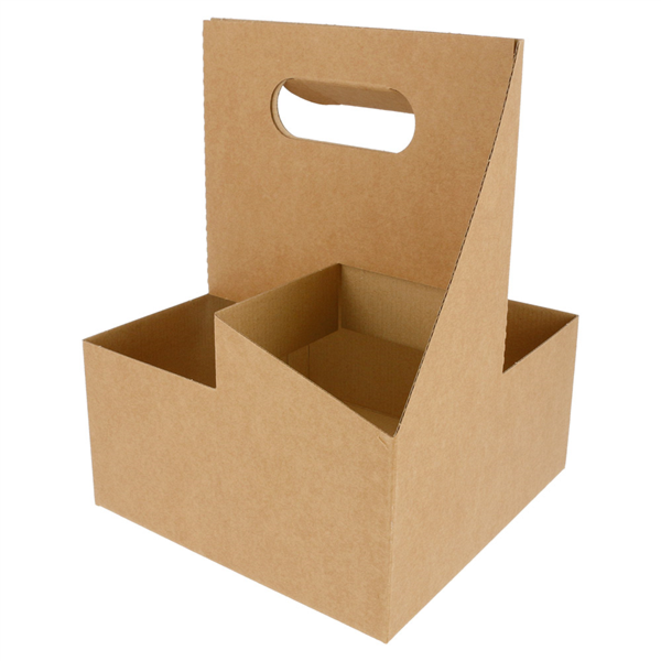 Portabicchieri in cartoncino 4 posti 18x18x24cm (20 Pezzi)