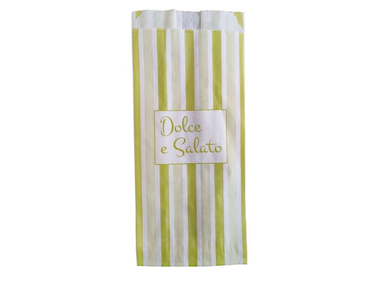 Sacchetti antigrasso 12x28cm "Righe Verdi"