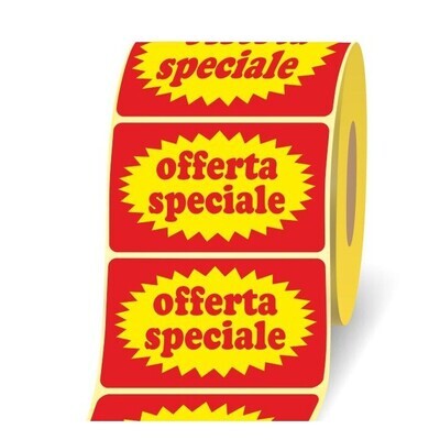 Etichette adesive "Offerta speciale" 50x30mm (1000 etichette)