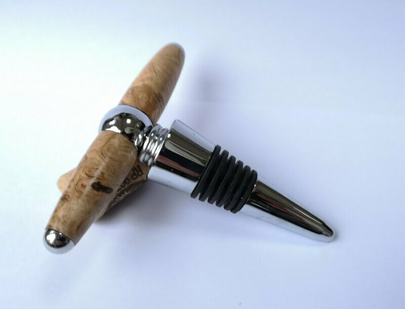 Burr Oak corkscrew/bottlestop
