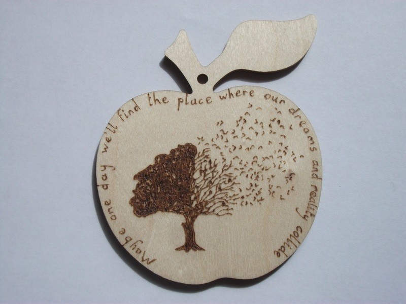 Tree/birds wood burning