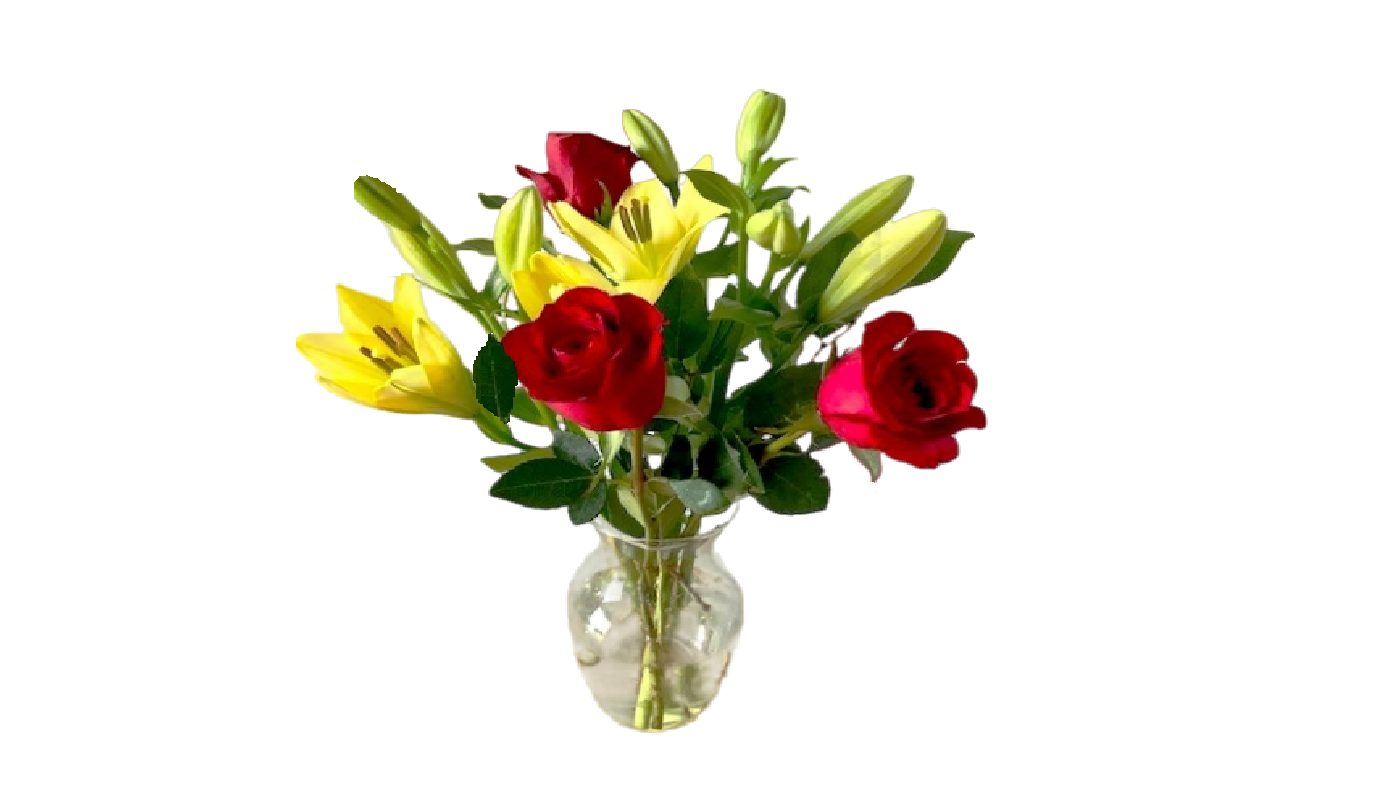 Roses and Lilies (Red, Yellow)