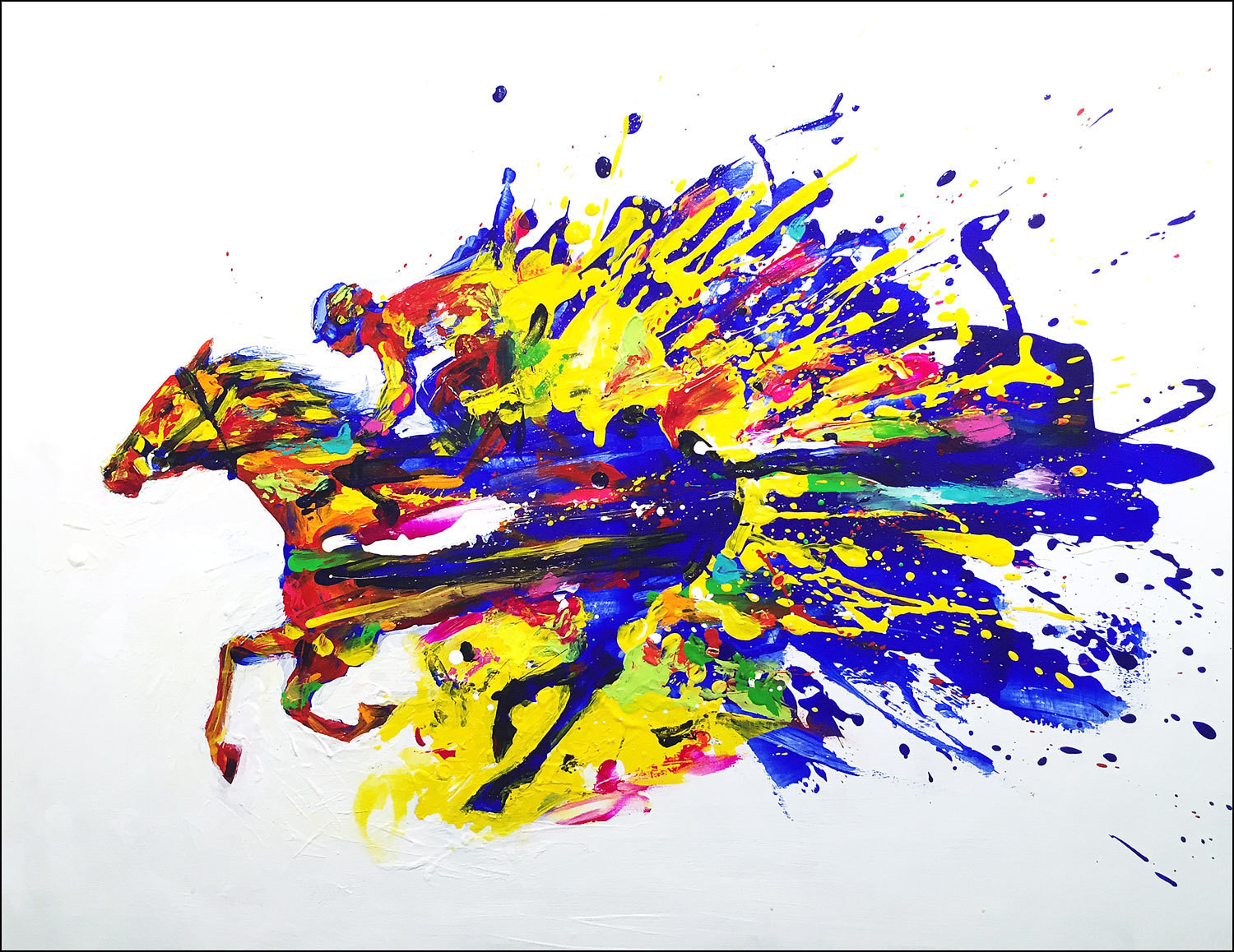 Original piece "Horse racing 2" Original piece "Horse racing 2"