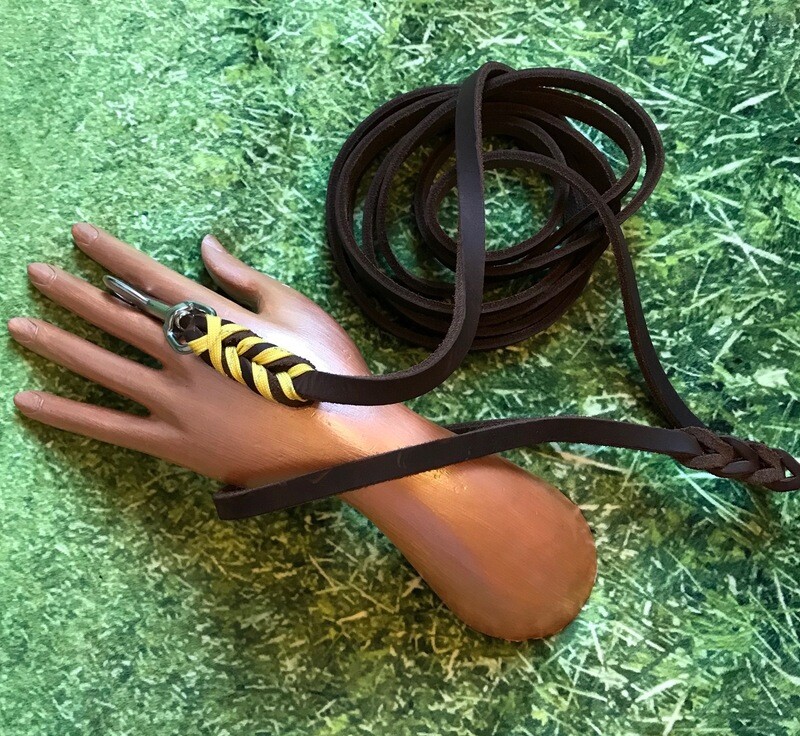 Fettlederleine mit Handschlaufe, 3m