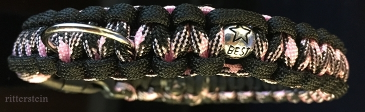 Hundehalsband-Rosa/camo