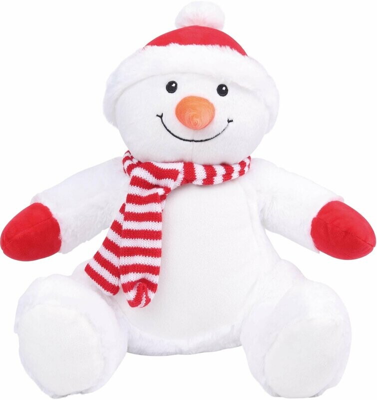 PELUCHE ZIPPÉE BONHOMME DE NEIGE avec prénom brodé