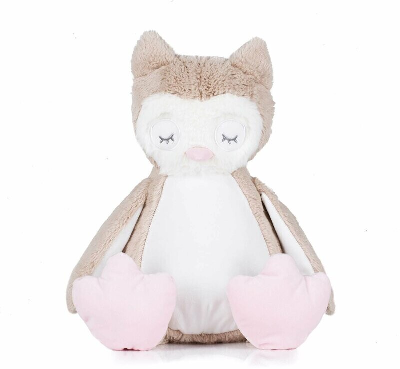 PELUCHE ZIPPÉE CHOUETTE avec prénom brodé