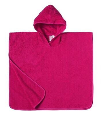 Poncho pour enfant de 3 à 8 ans  - avec un prénom brodé au coeur et au dos