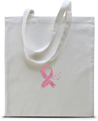 Sac shopping - Tote Bag - Octobre Rose - Ruban
