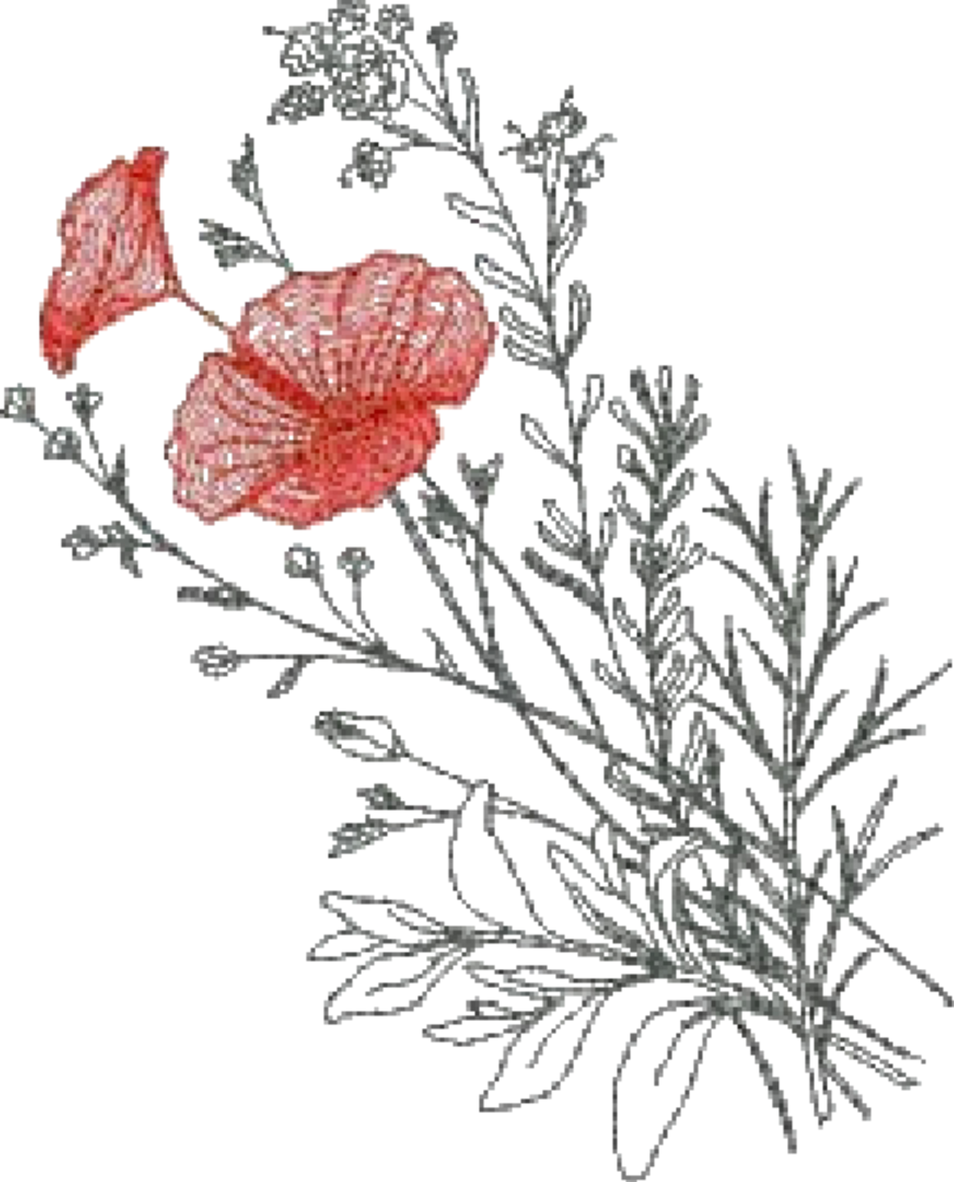 Serviette de bain - Fleur champêtre