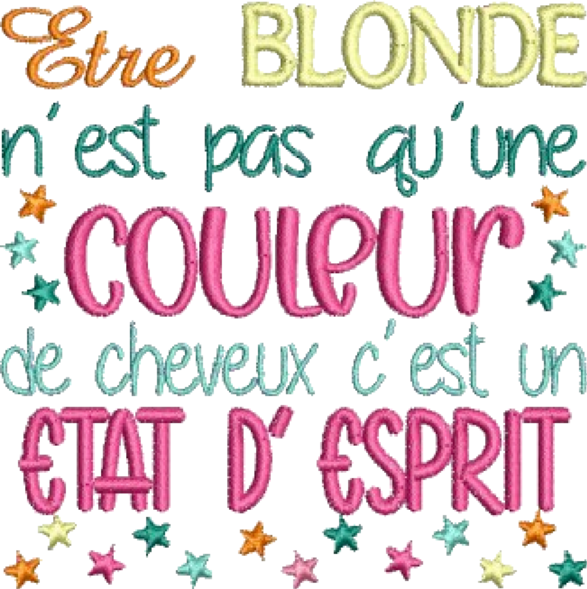 Pochette - Texte blonde
