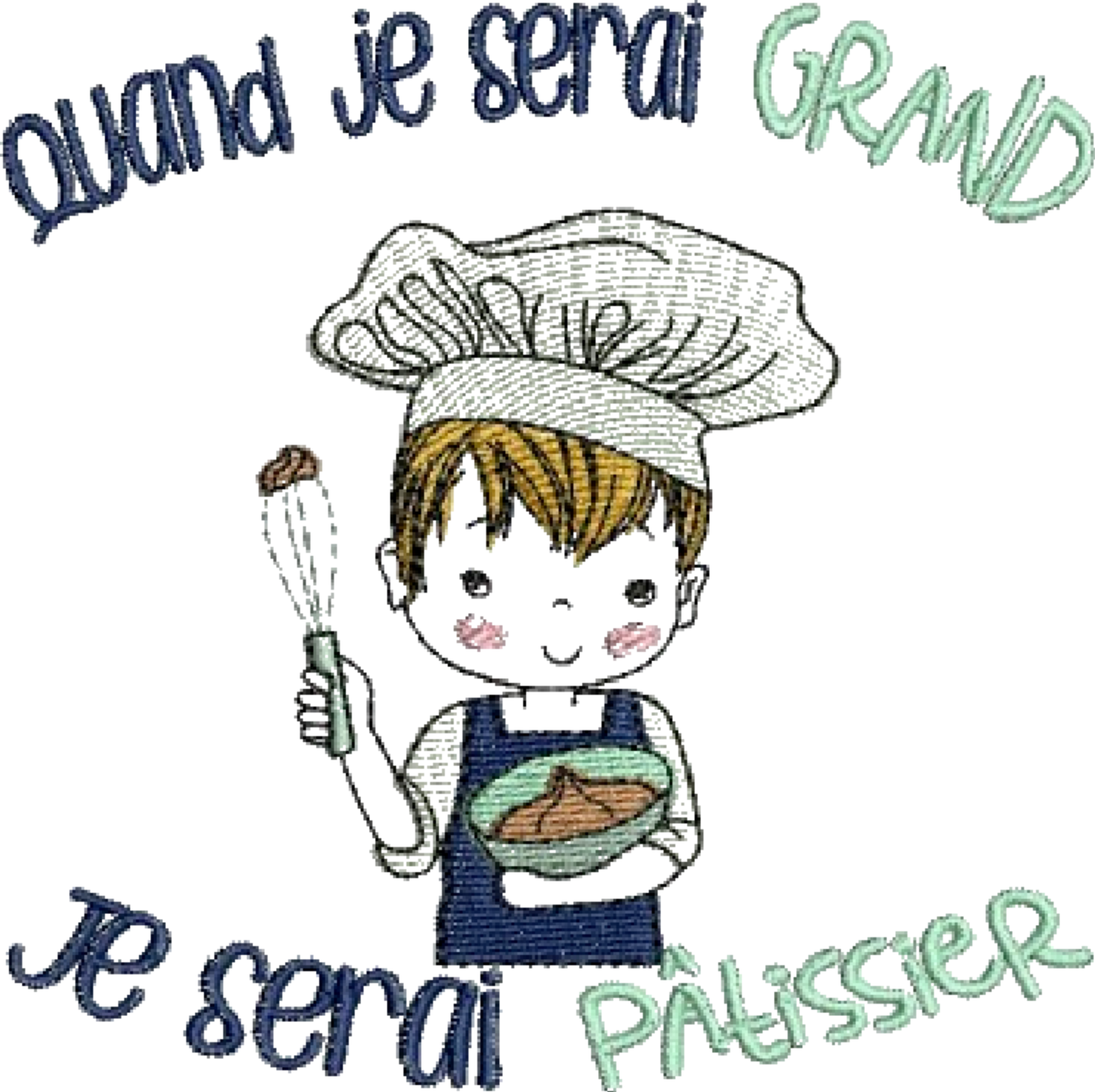 Tablier enfant - Quand je serai grand, je serai pâtissier