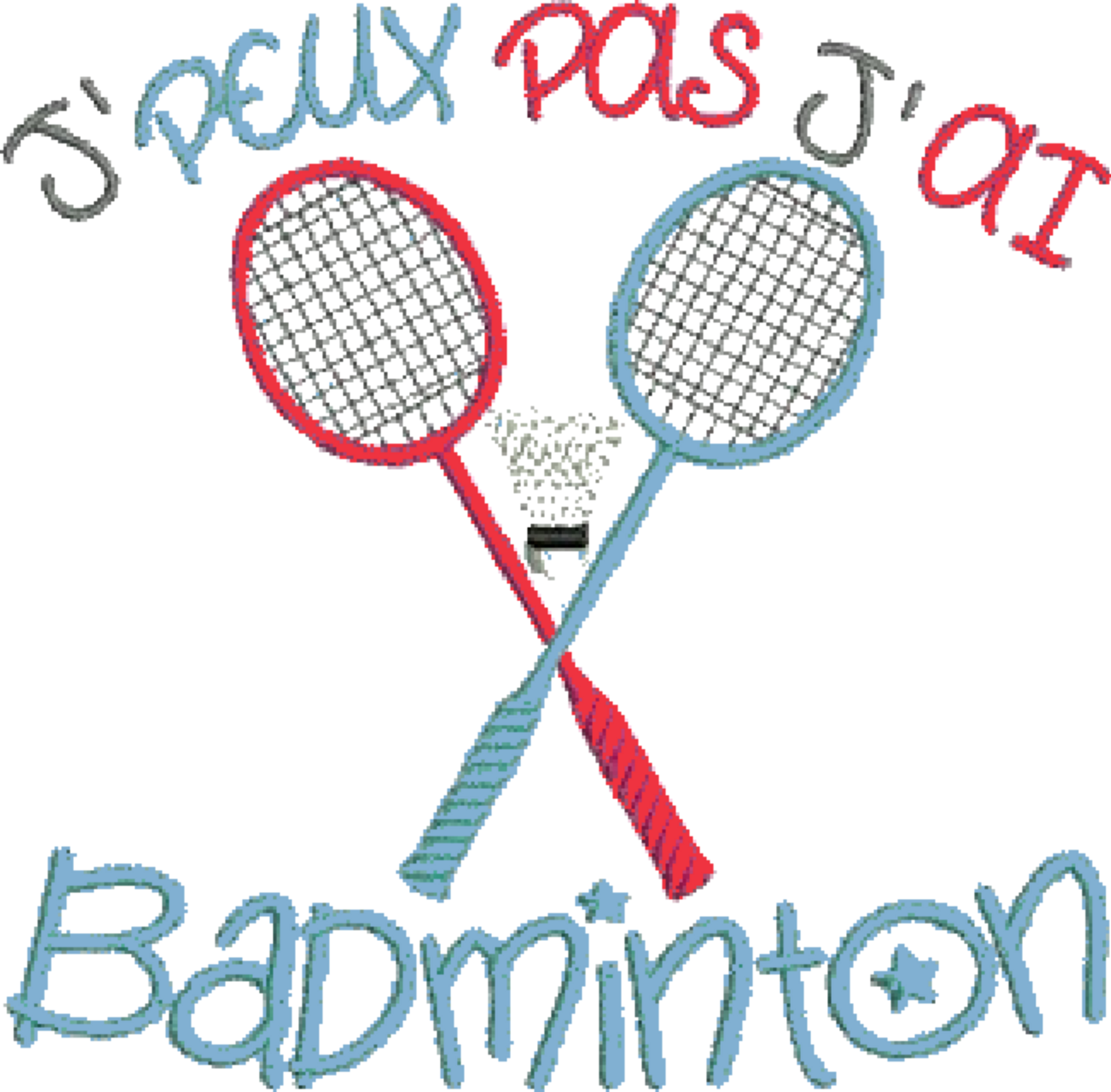 T-shirt homme - Je ne peux pas j'ai badminton