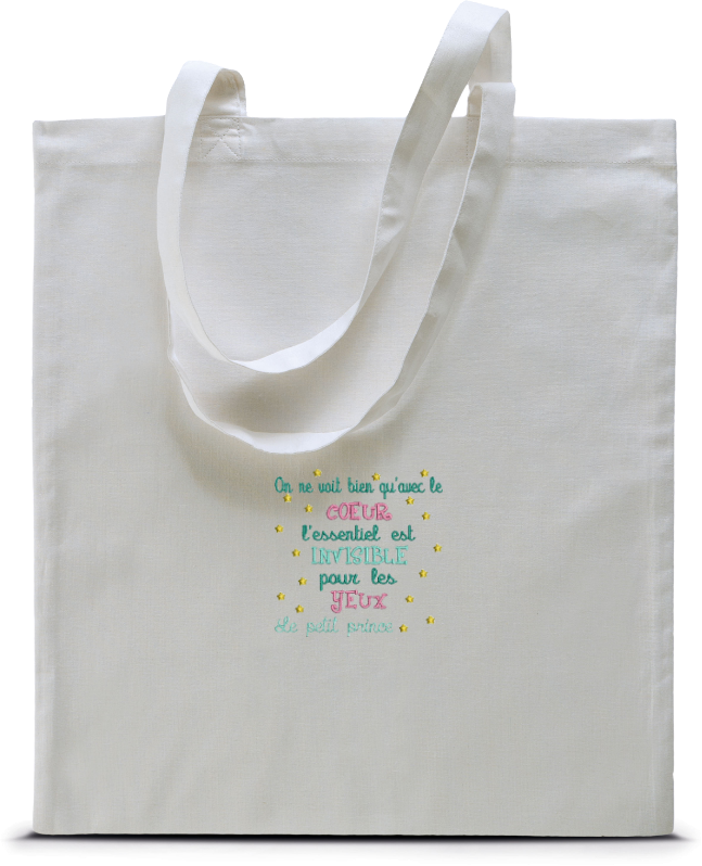 Sac shopping - Tote Bag -On ne se voit bien qu'avec le cœur