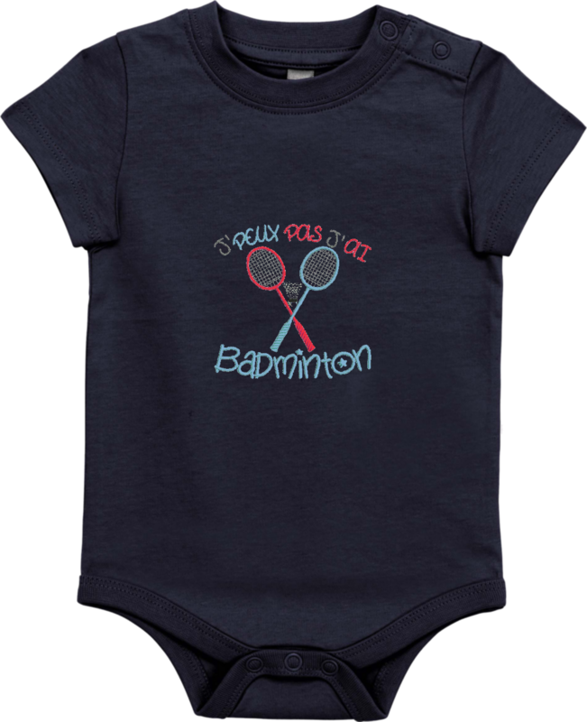 Body bébé - Je ne peux pas j'ai badminton