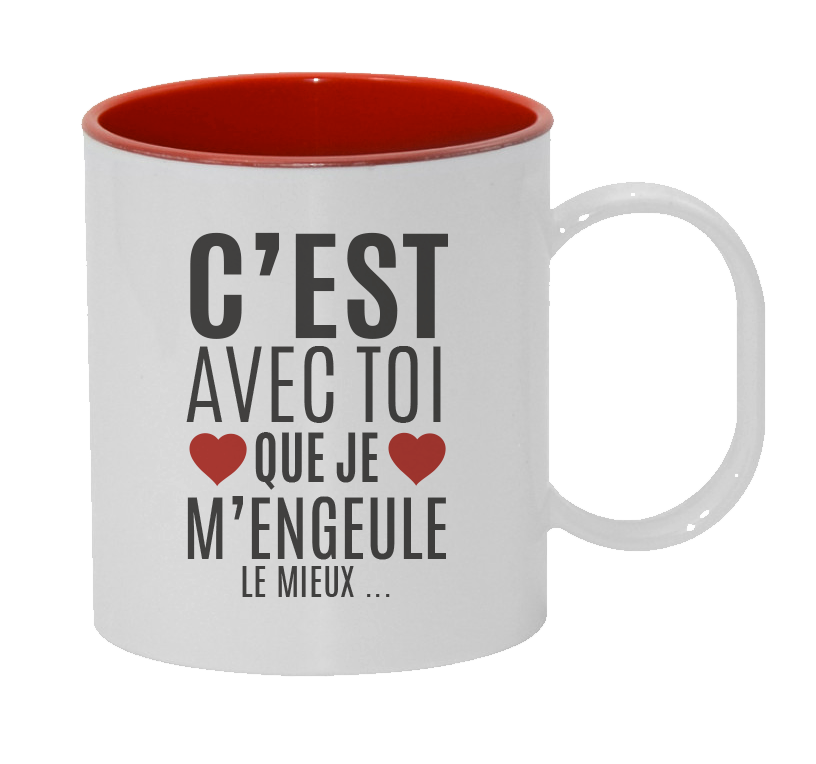 Mug "C'est avec toi que je m'enguele le mieux"