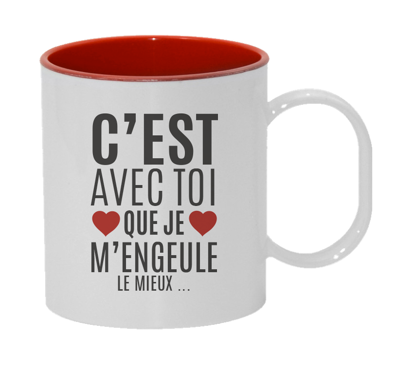 Mug "C'est avec toi que je m'enguele le mieux"