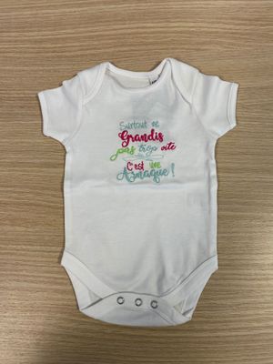 Body bébé - Ne grandis pas trop vite - modèle unique Body bébé - Ne grandis pas trop vite - modèle unique
