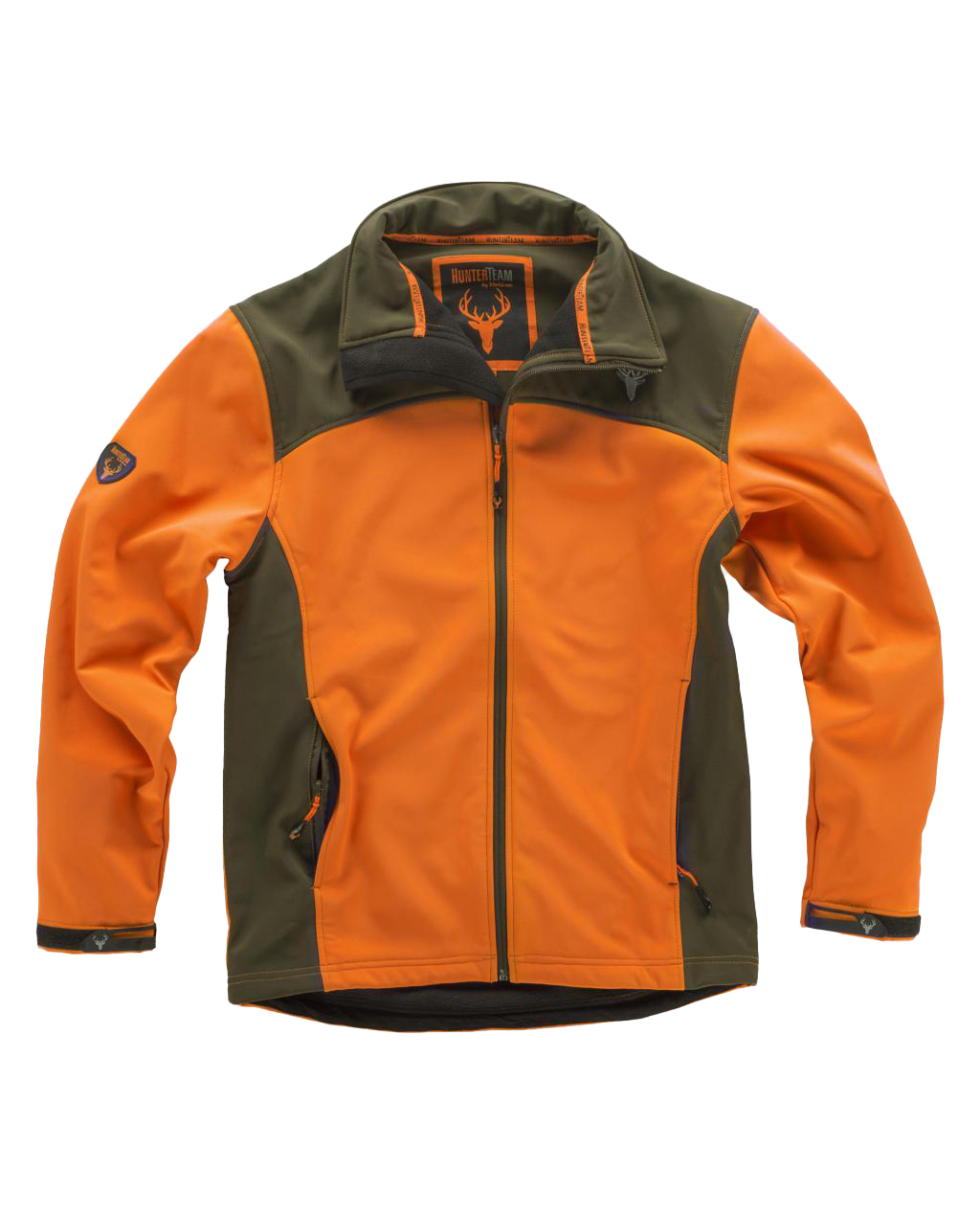 S8630 - Veste SPORT WORKSHELL - ORANGE / VERT CHASSE