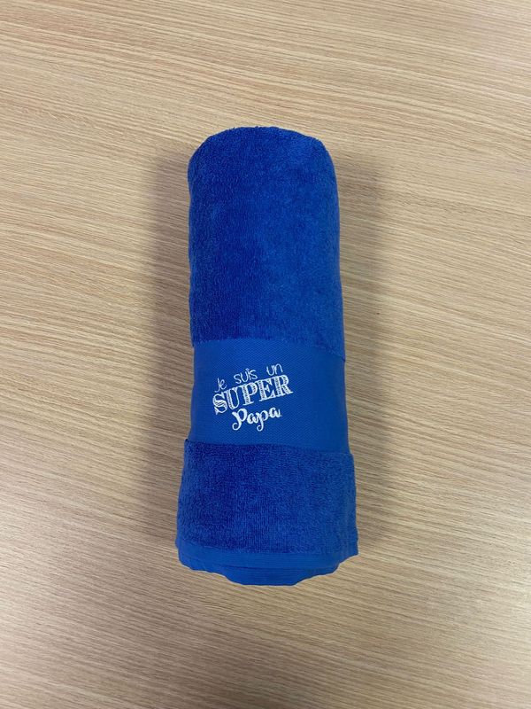 Serviette de bain - Je suis un super papa Serviette de bain - Je suis un super papa