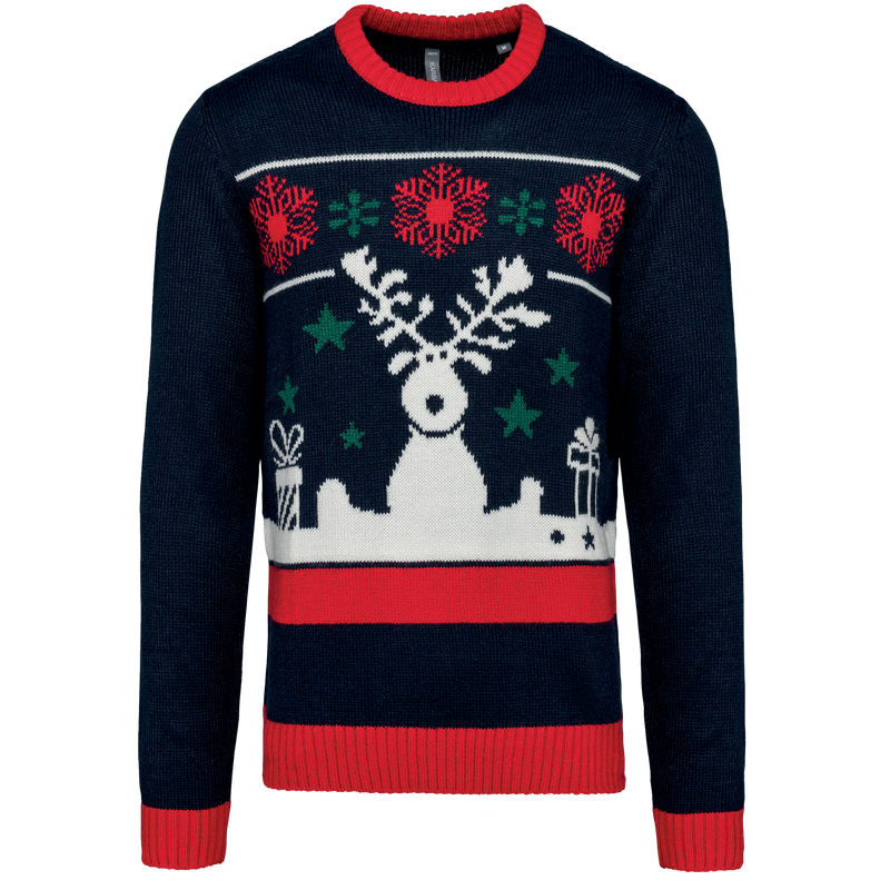 Pullover col rond de Noël unisexe