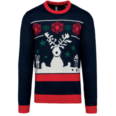 Pullover col rond de Noël unisexe