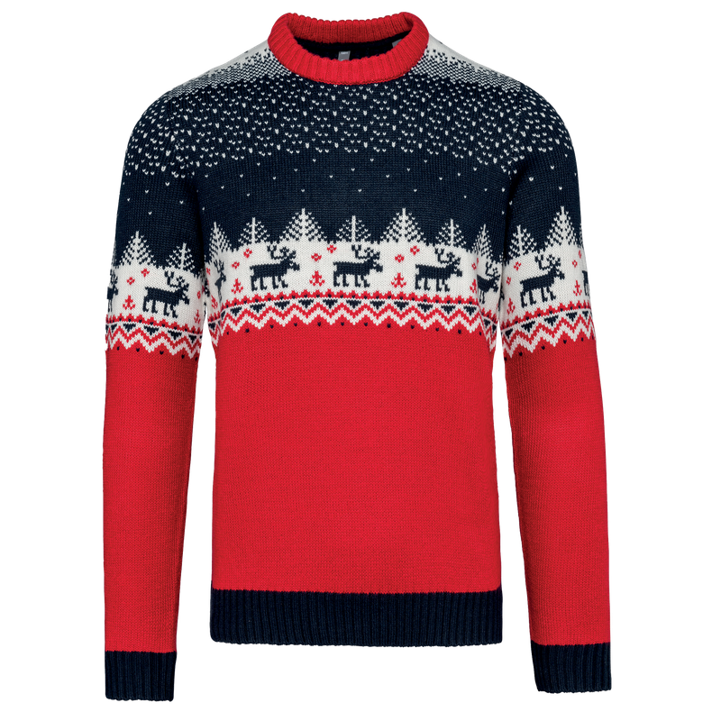 Pullover col rond de Noël unisexe