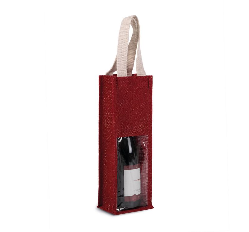 Sac porte-bouteille en jute