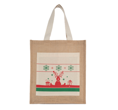 Sac shopping avec motifs de Noël