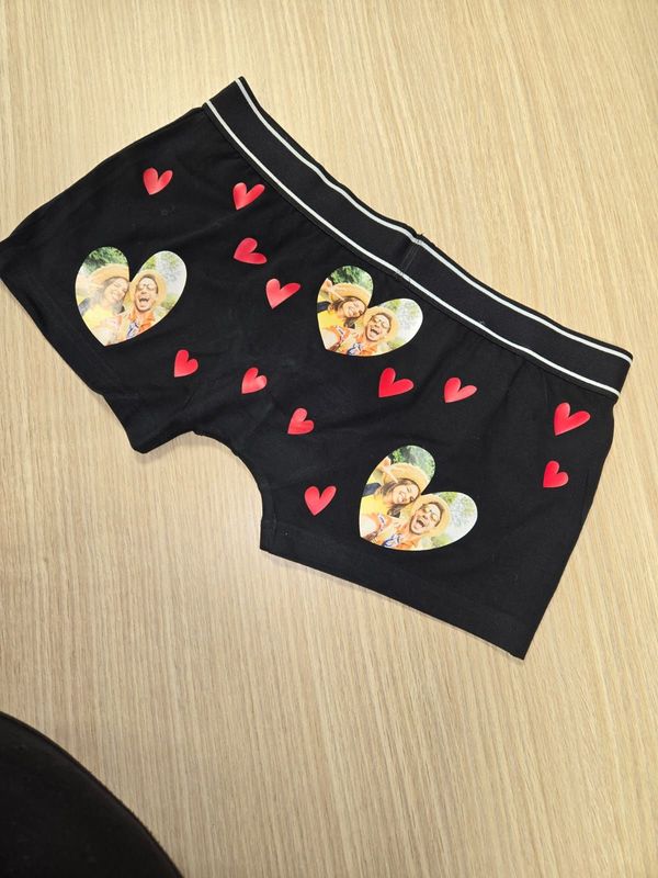 Caleçon personnalisé Saint-Valentin + Boîte cadeaux
