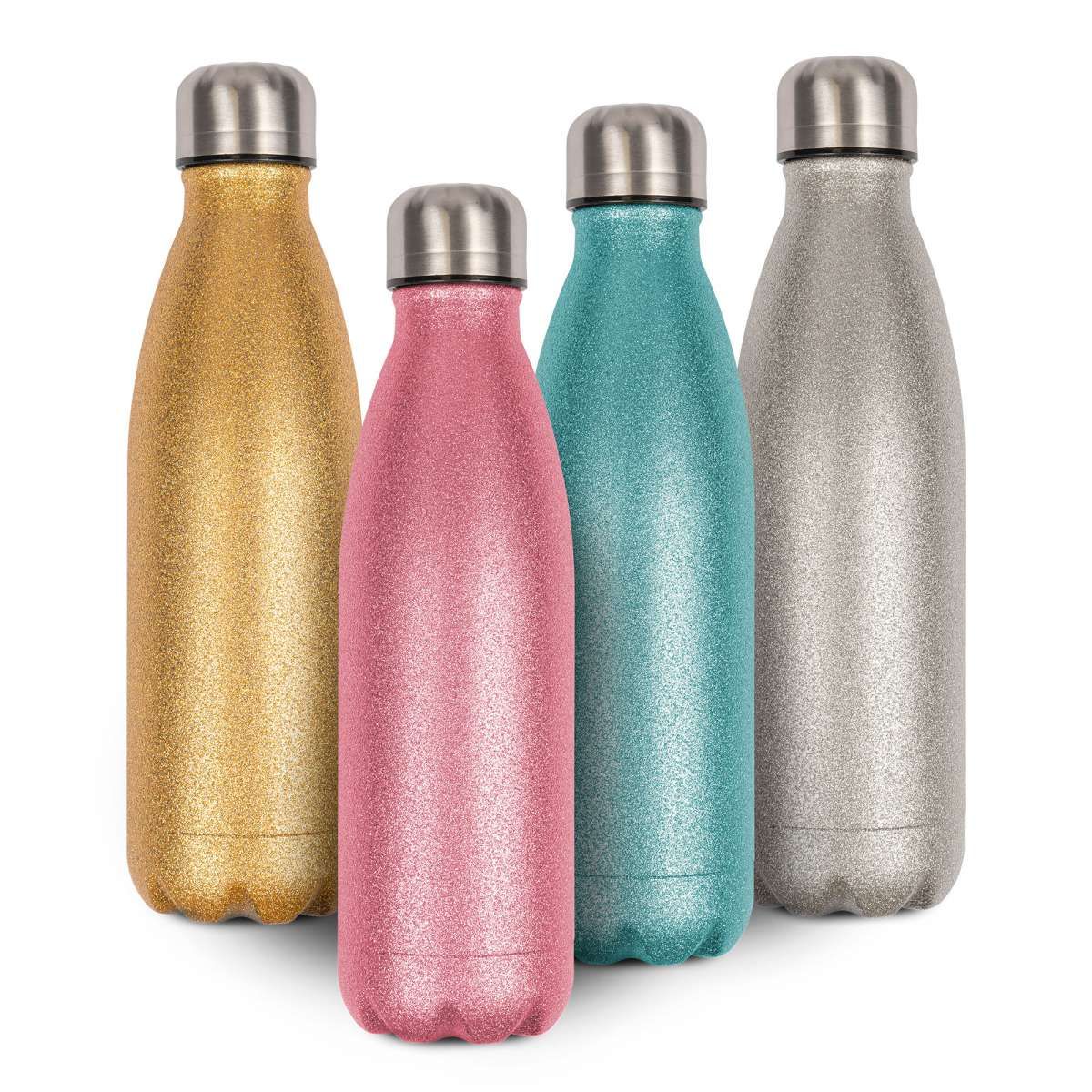 Bouteille isotherme en inox 500 ml avec surface effet SPARK (paillettes) - personnalisable (marquage noir uniquement)