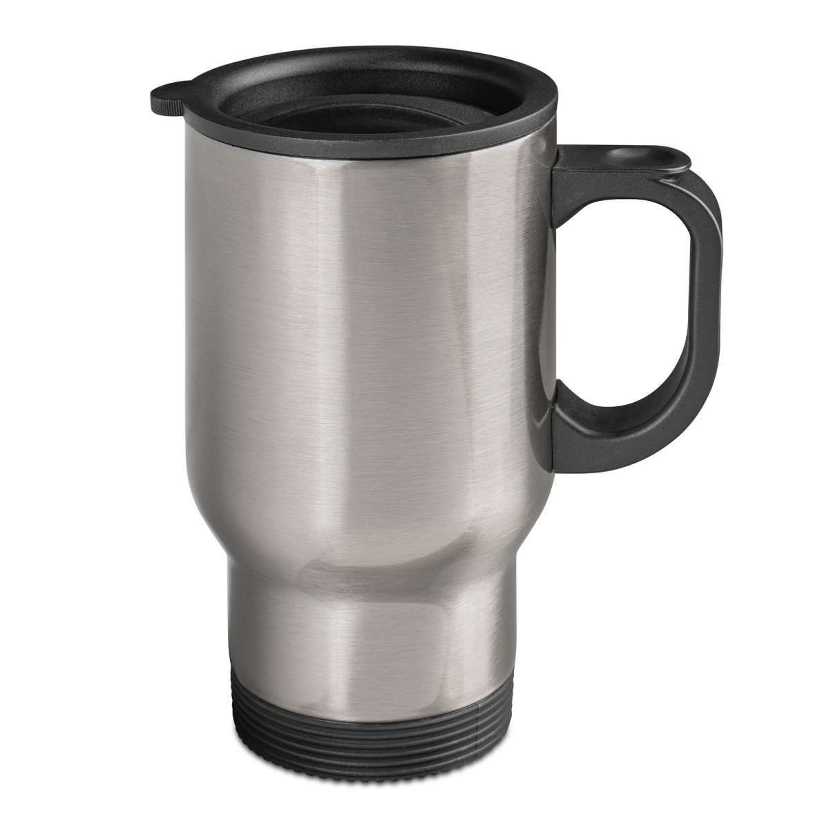 Mug thermos en inox Ø 85 mm blanc - personnalisable