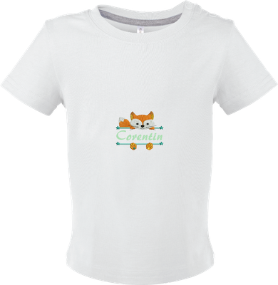 T-shirt bébé - Prénom motif animal T-shirt bébé - Prénom motif animal