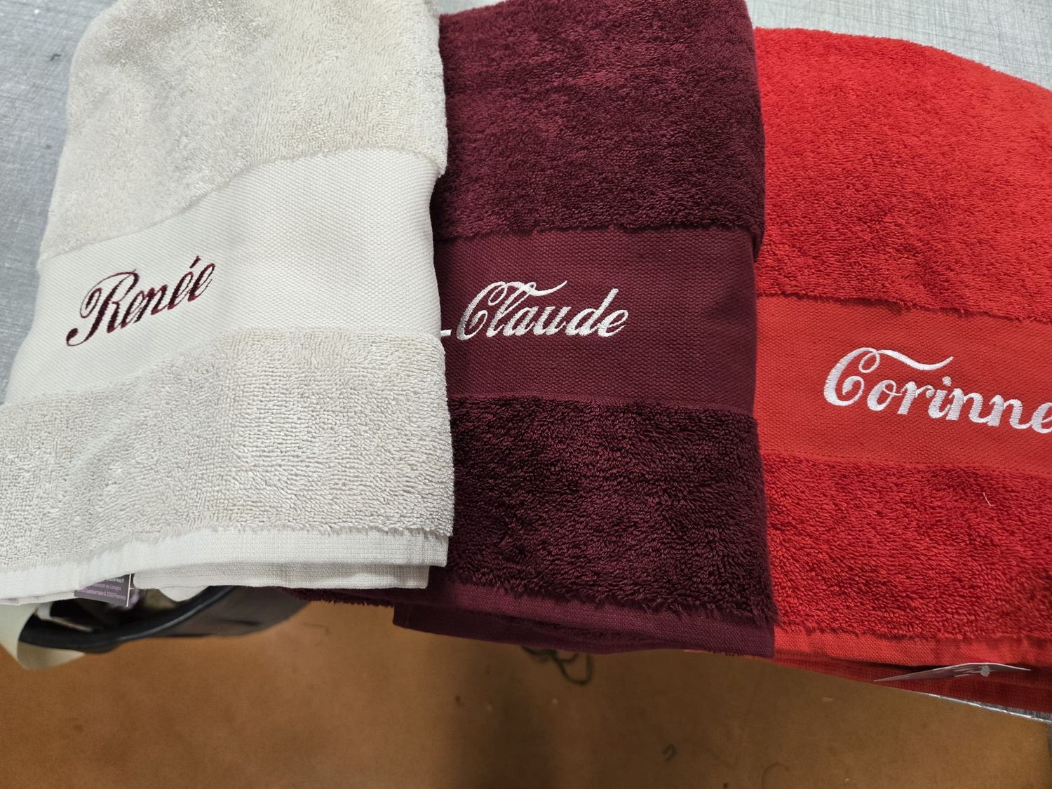 Serviette de bain - Prénom brodé