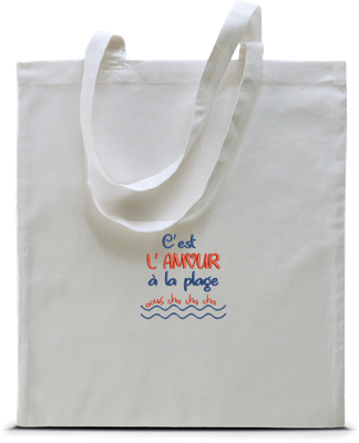 Sac shopping - Tote Bag - Amour à la plage
