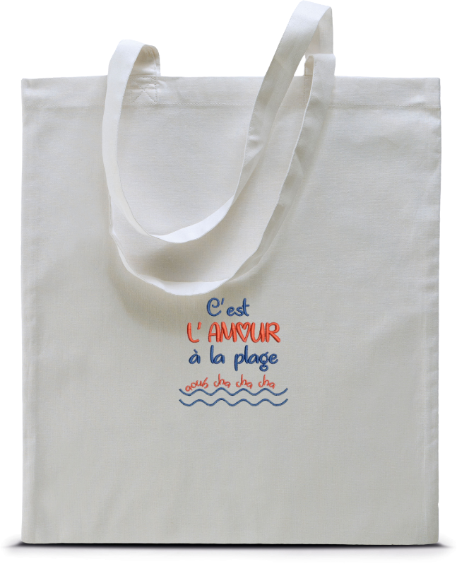 Sac shopping - Tote Bag - Amour à la plage