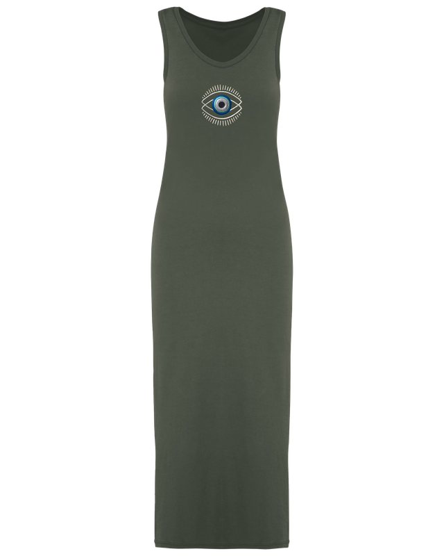 Robe écoresponsable délavée en jersey femme Collection Occhio