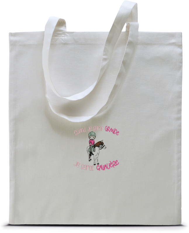 Sac shopping - Tote Bag - Quand je serai grande, je serai cavalière