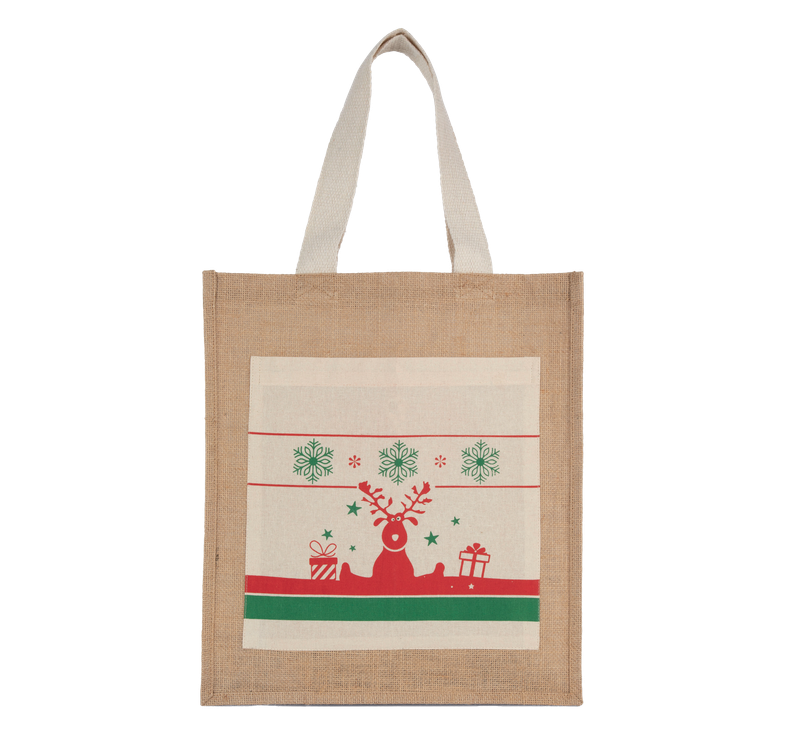 Sac shopping avec motifs de Noël