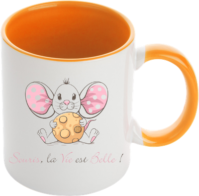 Mug Souris "La vie est belle"