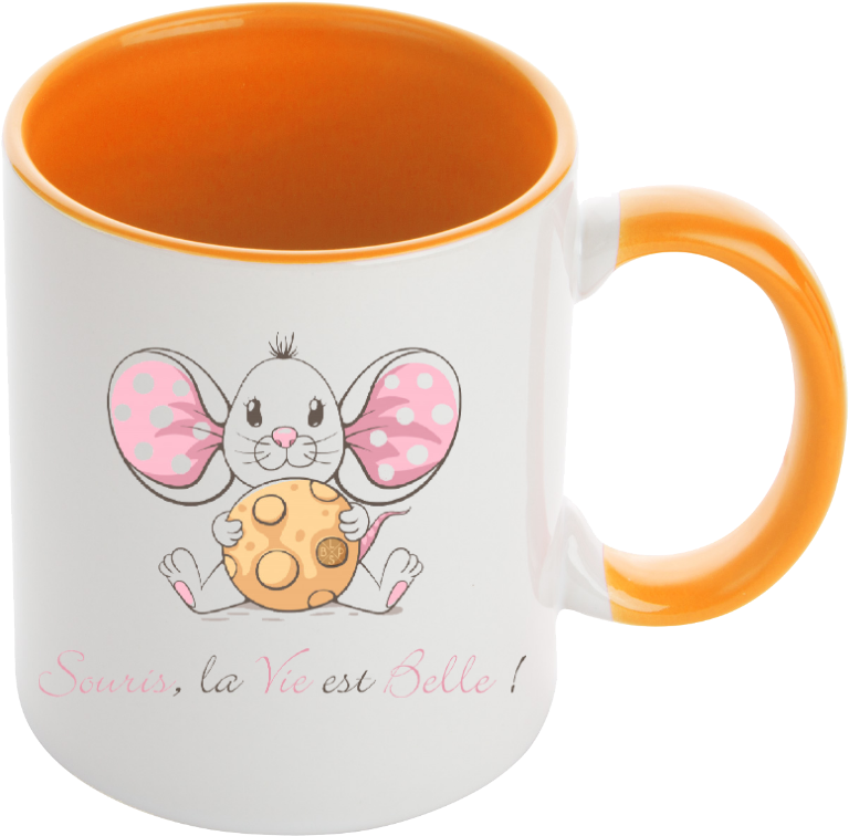 Mug Souris "La vie est belle"