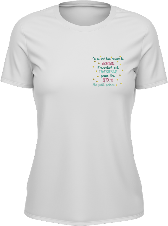 T-shirt Femme - On ne se voit bien qu'avec le cœur